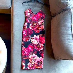 ASOS Floral Scuba Midi Dress, Size 0 (US)